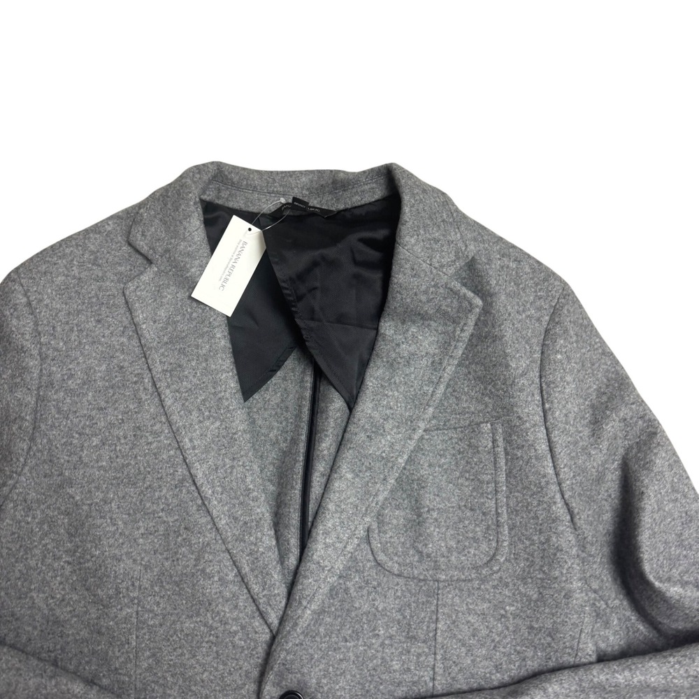 Banana Republic Mario Bellucci Wool Gray Blazer Jacket Mens 40L Long NEW - Picture 3 of 9
